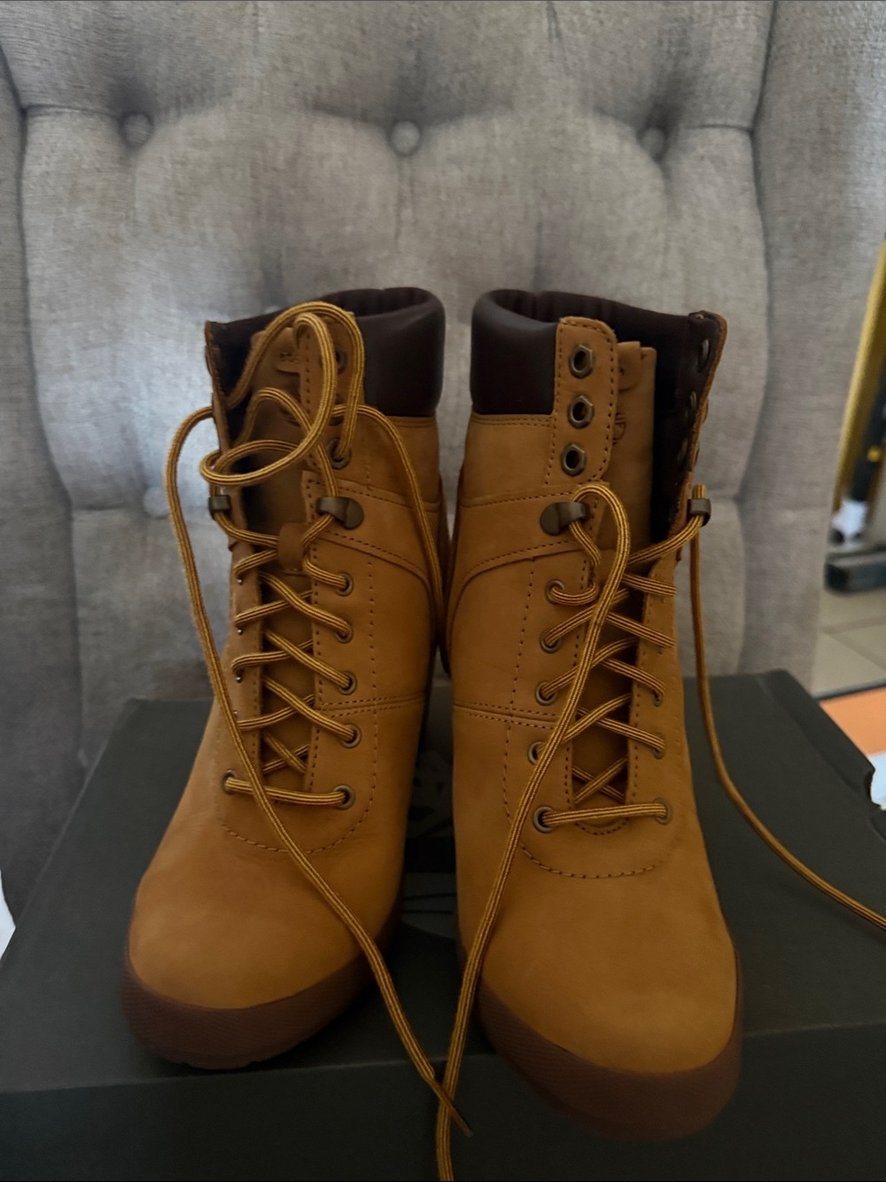 Timberland Wheat Lace-Up Women's Ankle Boots